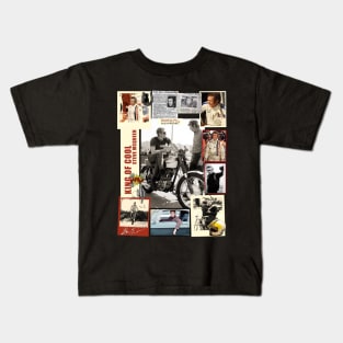 Steve Mcqueen Racing Life 2 collage Kids T-Shirt